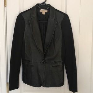 Michael Kors Leather paneled blazer